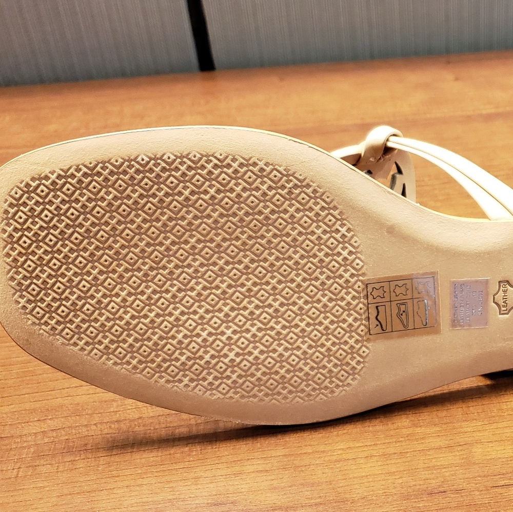 Tory Burch Miller Square-Toe Flat Slide in Natural - Picture 4 of 5